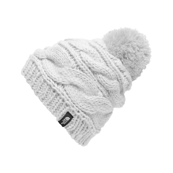 the north face women's triple cable fur pom beanie